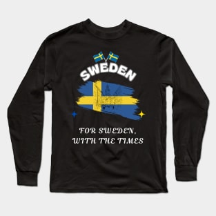 Swedish Pride, For Sweden with the Times Long Sleeve T-Shirt